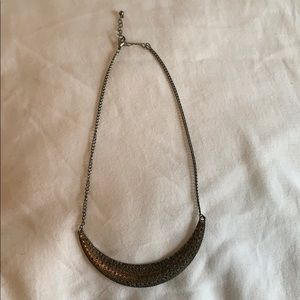Tribal half moon necklace